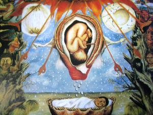 Frida Kahlo, la naissance de Moïse (détail)